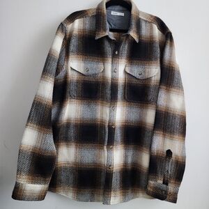 Sonoma Goods for Life Shirt Jacket Men Heavy Weight Shacket Brown XXL Tall